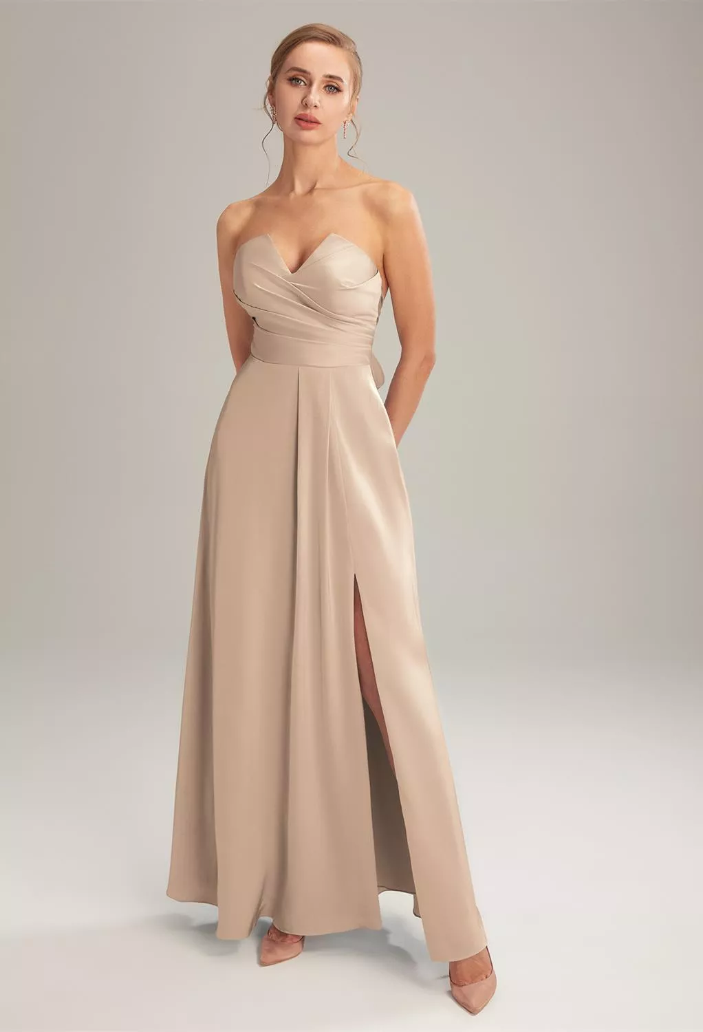 AW Pasque Taupe  Black Tie Wedding Guest Dresses